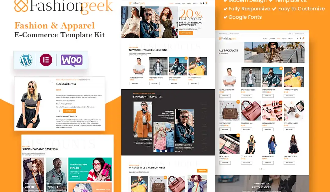 Fashion Geek – WooCommerce Fashion Elementor Pro Template Kit