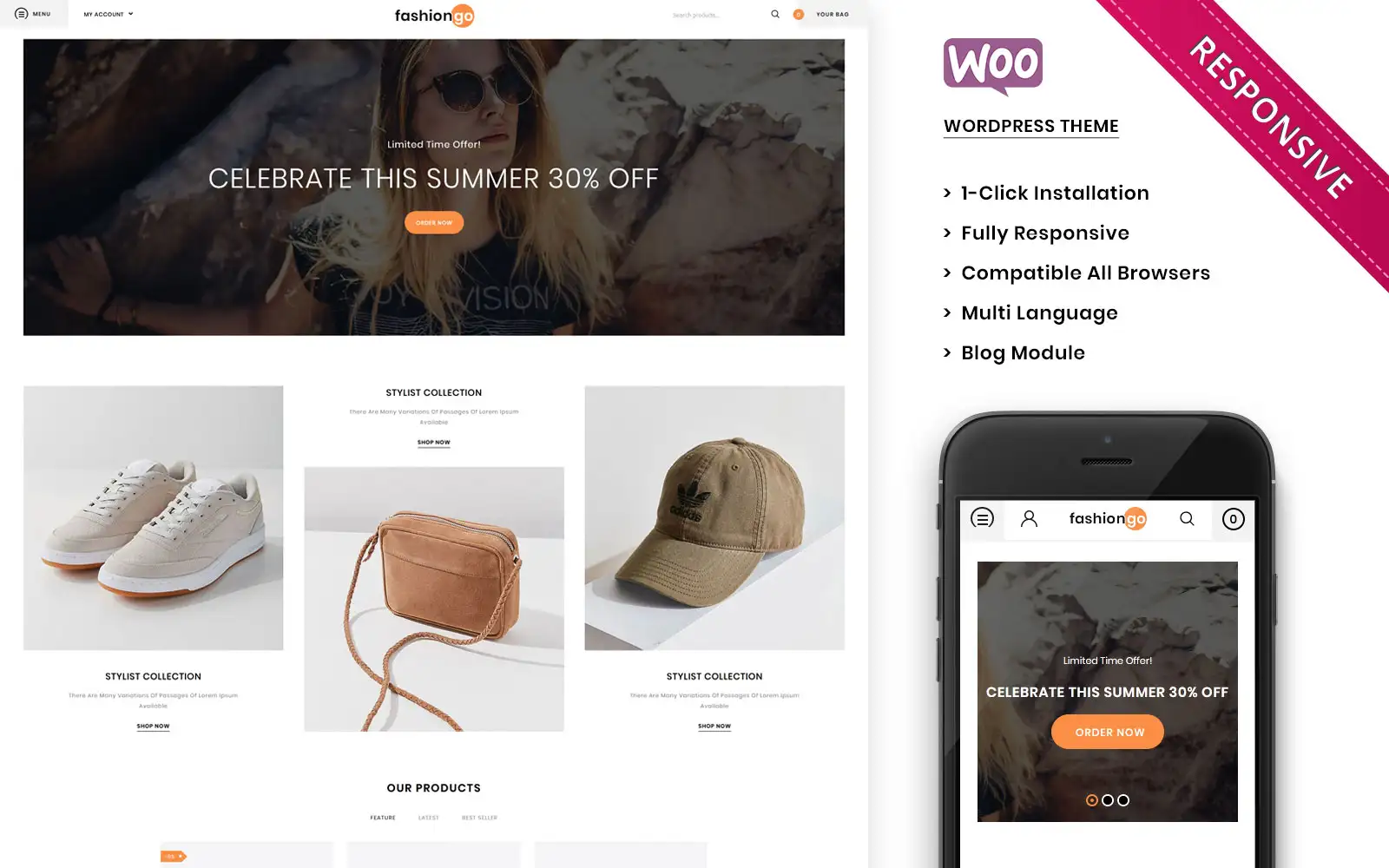 Fashiongo – The Fashion Store Responsive WooCommerce Theme