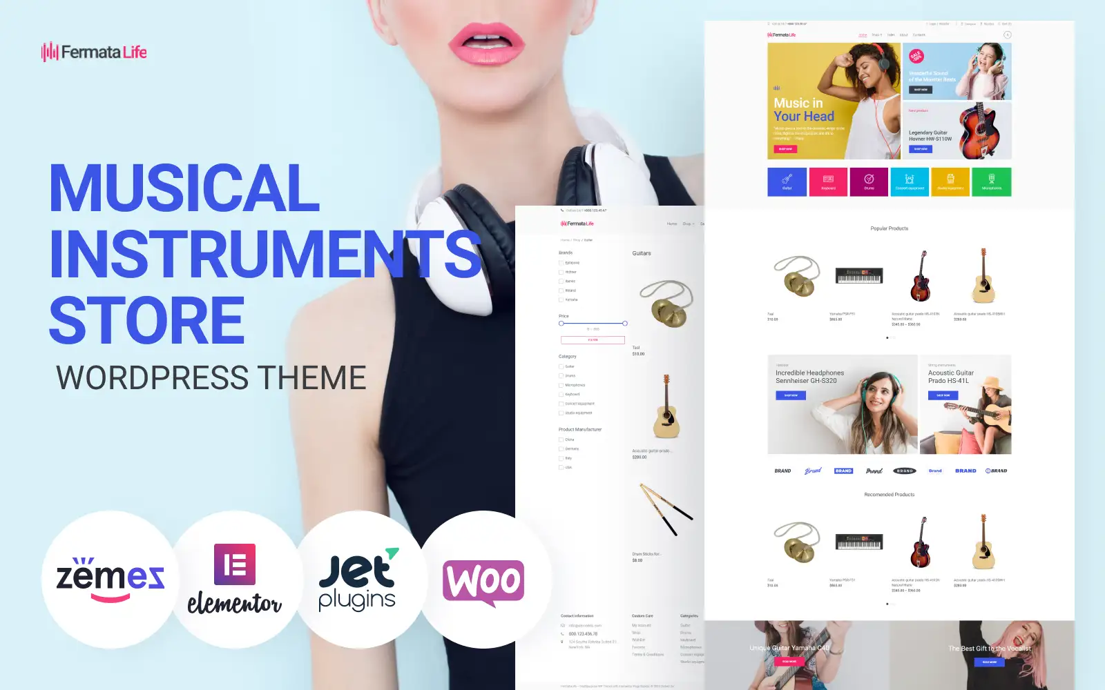 FermataLife – Musical Instruments Store ECommerce Classic Elementor WooCommerce Theme
