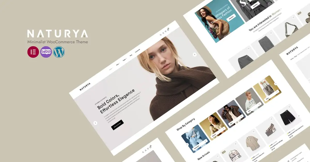 Naturya – Minimalist WooCommerce WordPress Theme