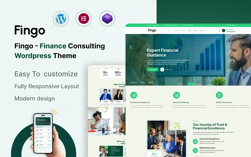 Fingo – Finance Consulting WordPress Theme WordPress Theme