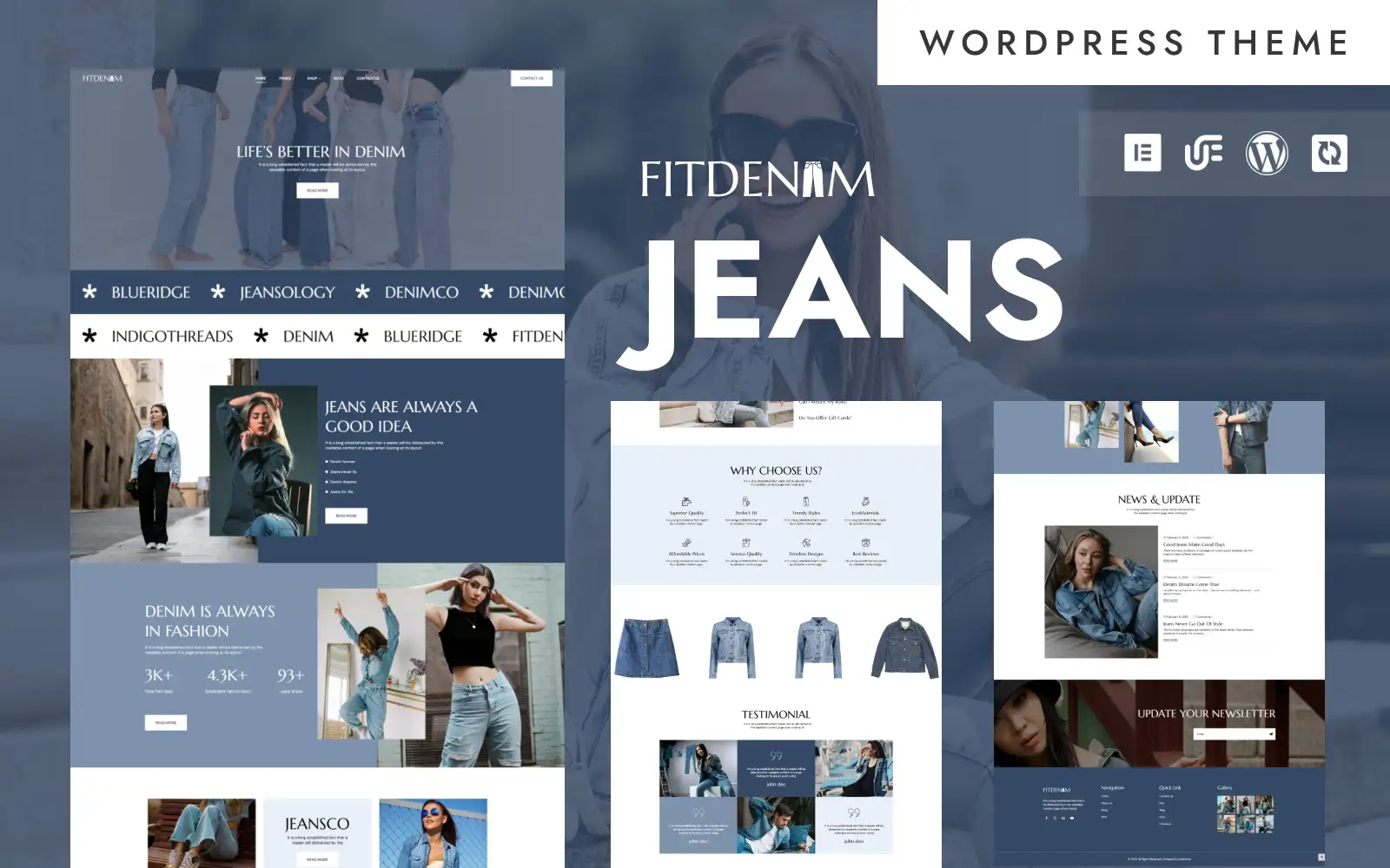 FitDenim – Jeans & Fashion Store WordPress Elementor Theme WordPress Theme