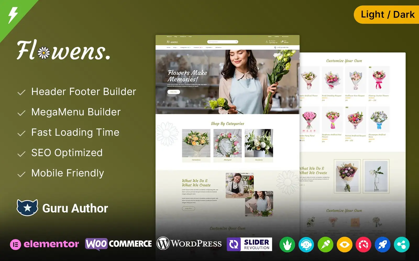 Flowens – Flower Shop Florist and Gift Store WordPress WooCommerce Theme