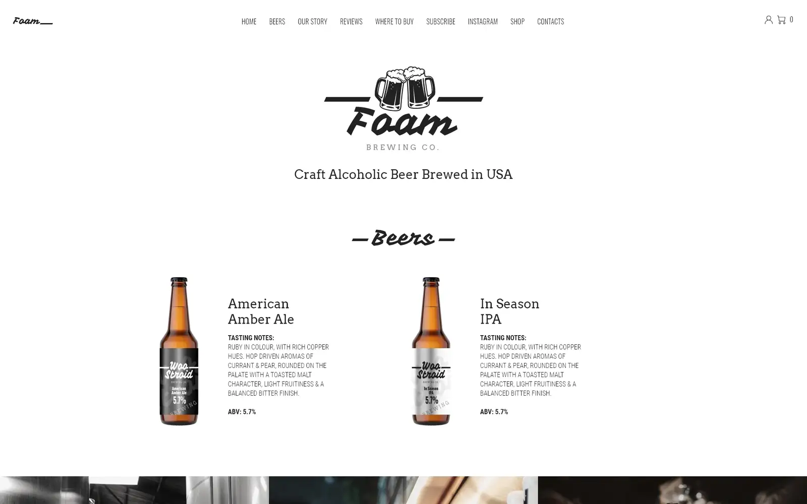 Foam – Beer Pub ECommerce One Page Modern Elementor WooCommerce Theme