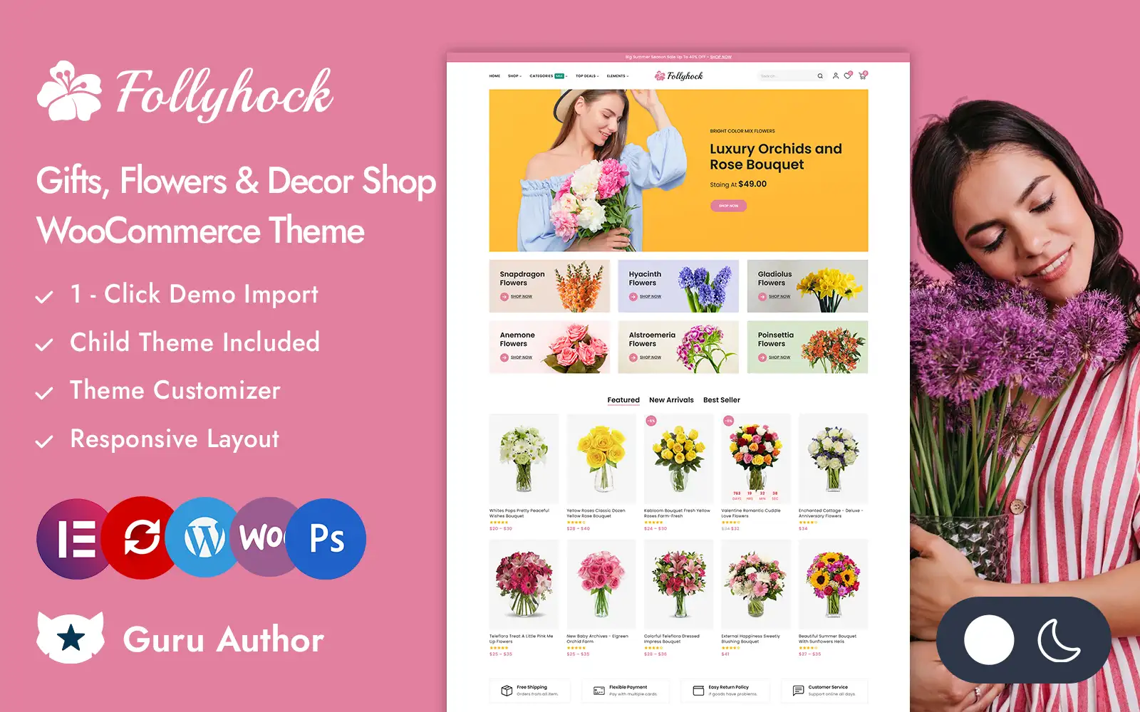 Follyhock – Florist and Flower Shop Elementor WooCommerce Responsive Theme WooCommerce Theme