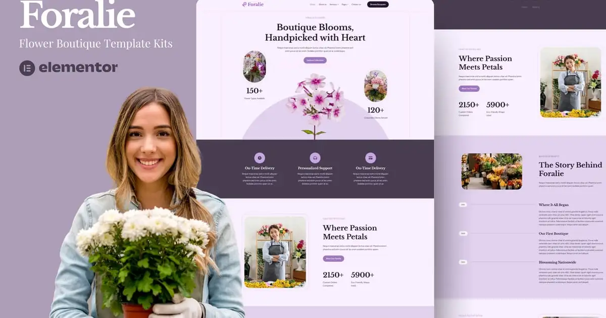 Foralie – Flower Boquete Elementor Template Kits