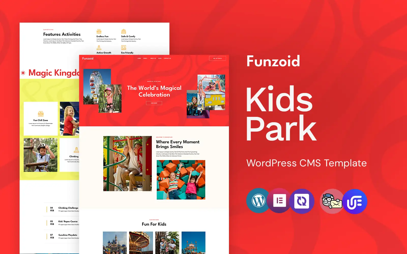 Funzoid – Kids Park And Fun Club WordPress Elementor Theme WordPress Theme