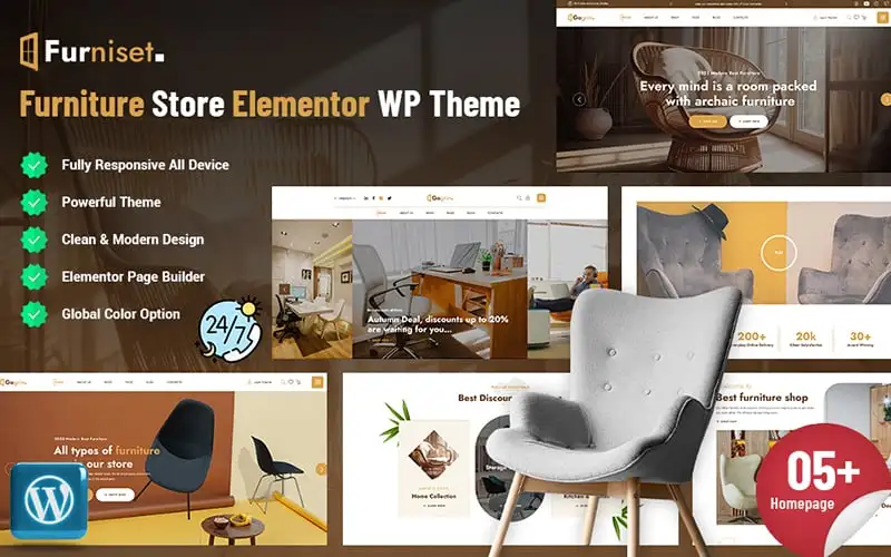 Furniset – Furniture Elementor WordPress Theme