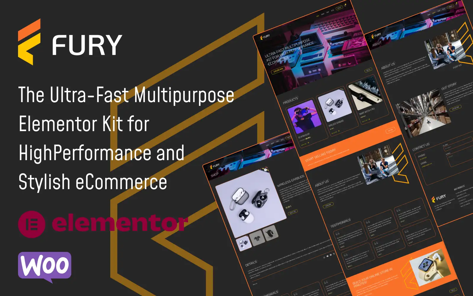 Fury – The Ultrafast Multipurpose Elementor Kit for High-Performance and Stylish WordPress eCommerce