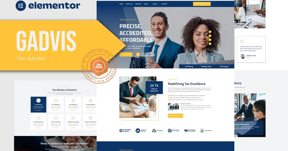 gadvis-cover Gadvis – Tax Advisor & Financial Consulting Elementor Template Kit