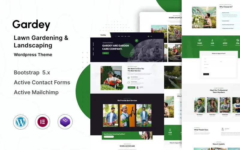 Gardey – Lawn Gardening and Landscaping WordPress Theme WordPress Theme