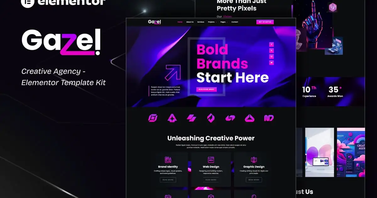Gazel – Creative Agency Elementor Template Kit