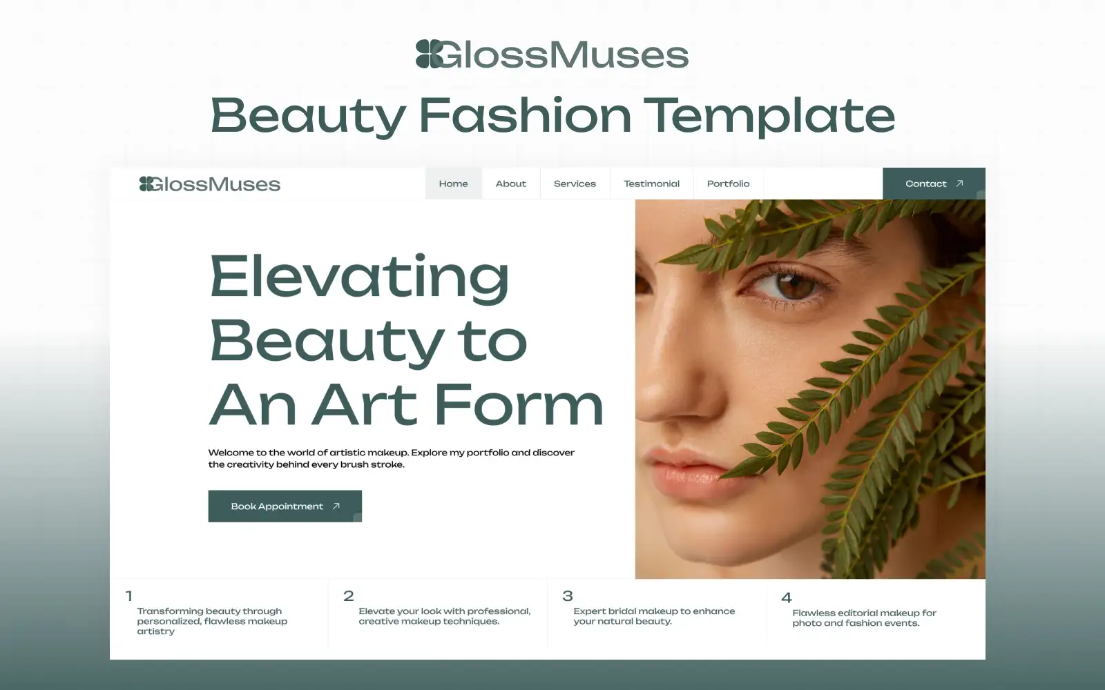 GlossMuses – Beauty Fashion Elementor Template Elementor Kit