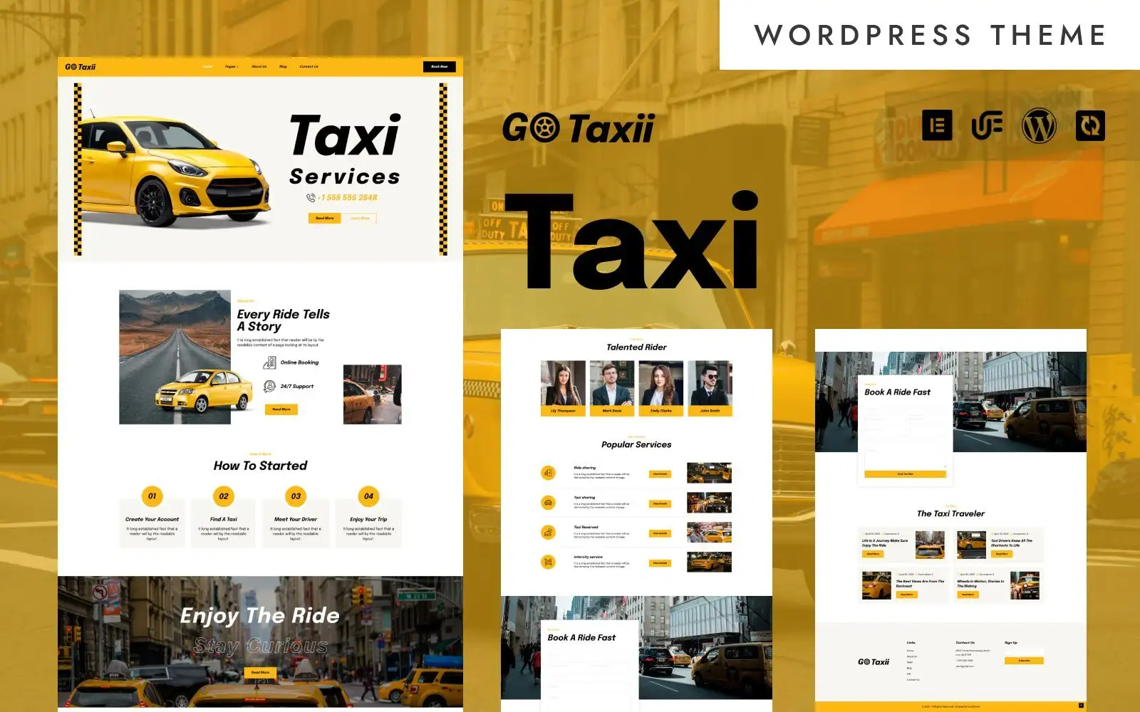 Go Taxii – Taxi & Transportation Services WordPress Elementor Theme WordPress Theme
