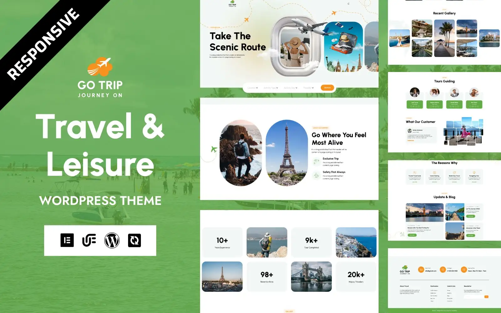 Go Trip – Travel & Leisure Agency WordPress Elementor Theme WordPress Theme