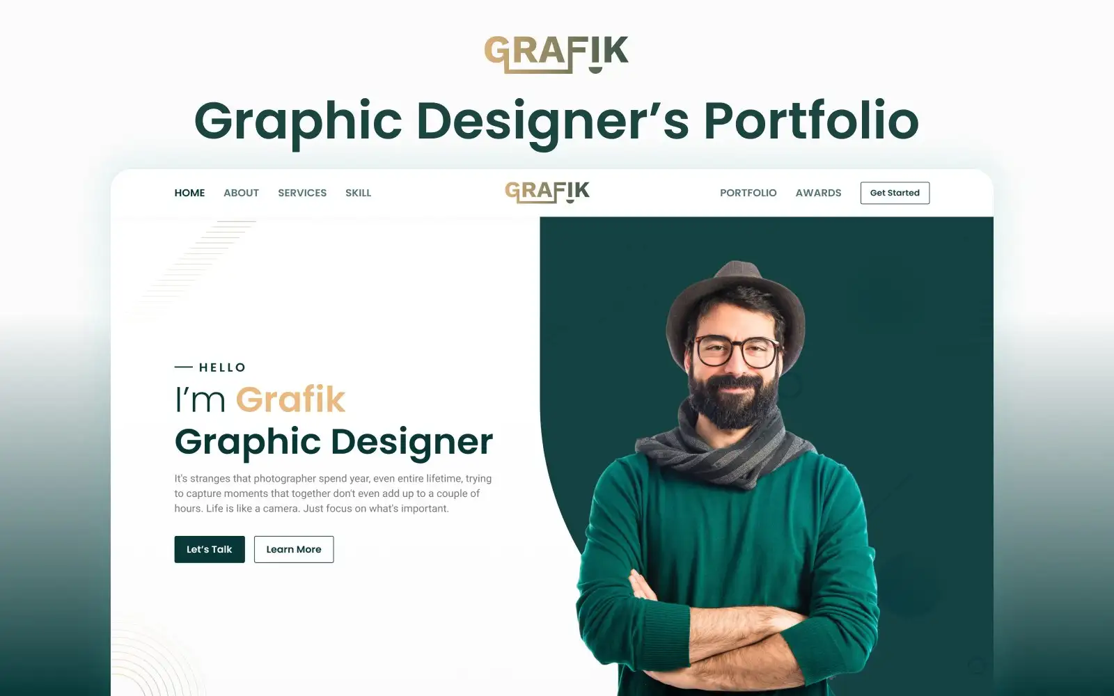 GRAFIK V2 – Graphic Designer Portfolio Website Elementor Template Elementor Kit