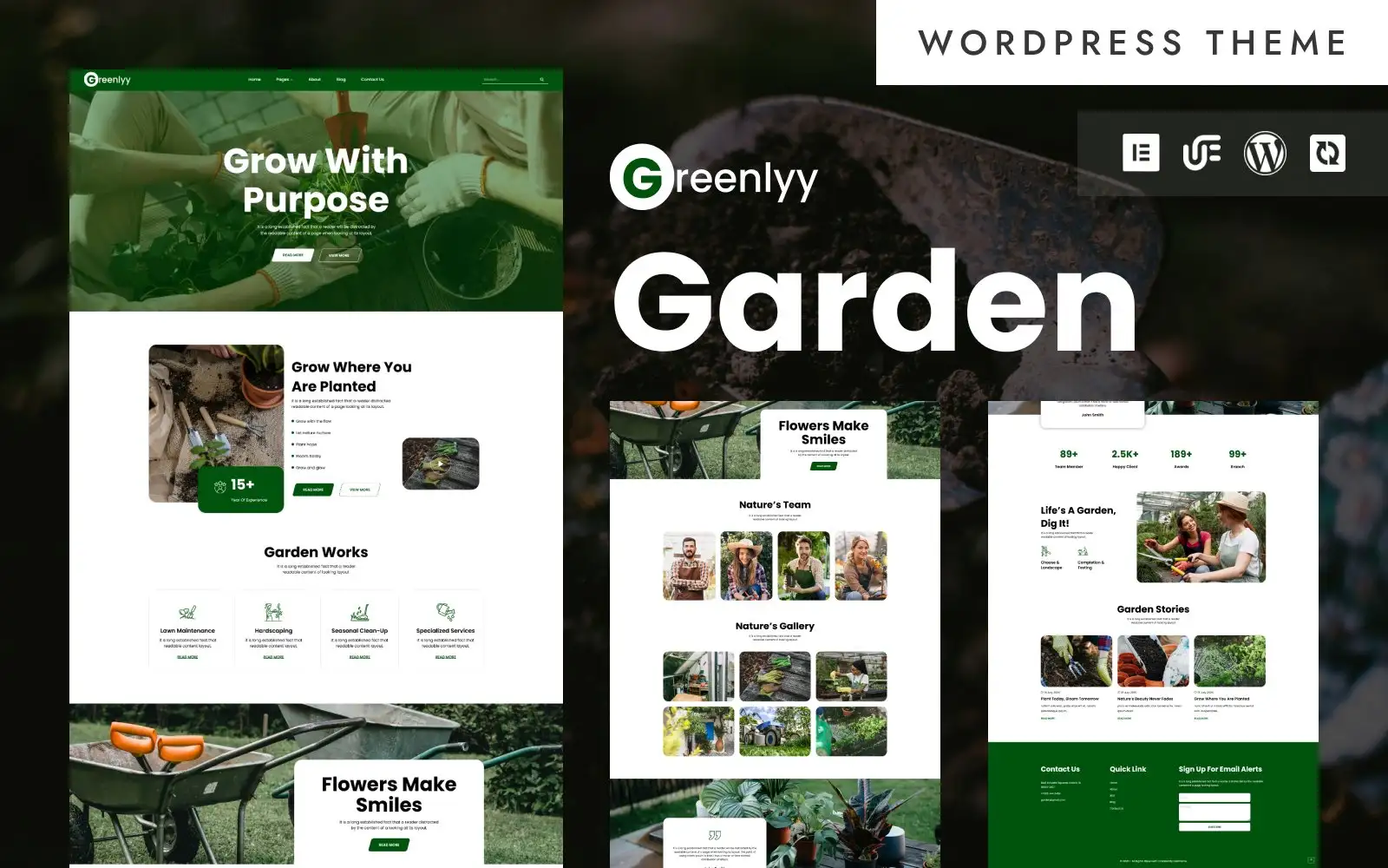 Greenlyy – Gardening & Landscaping Services WordPress Elementor Theme WordPress Theme