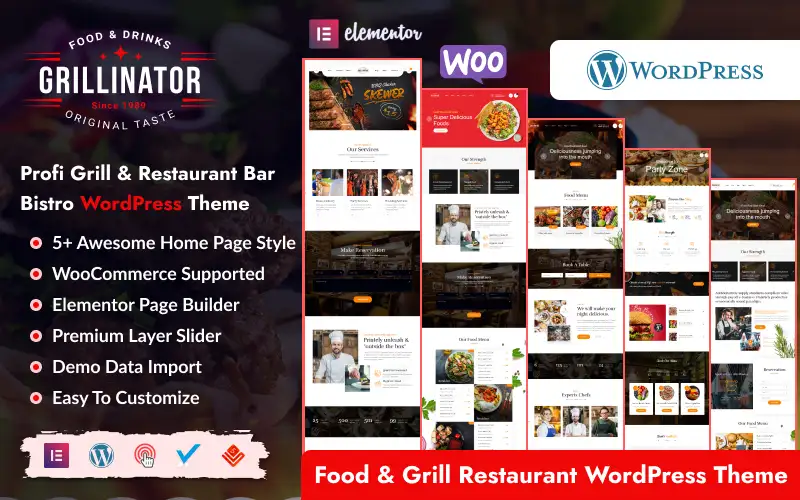 Grillinator – Food Grill Restaurant Elementor WordPress Theme