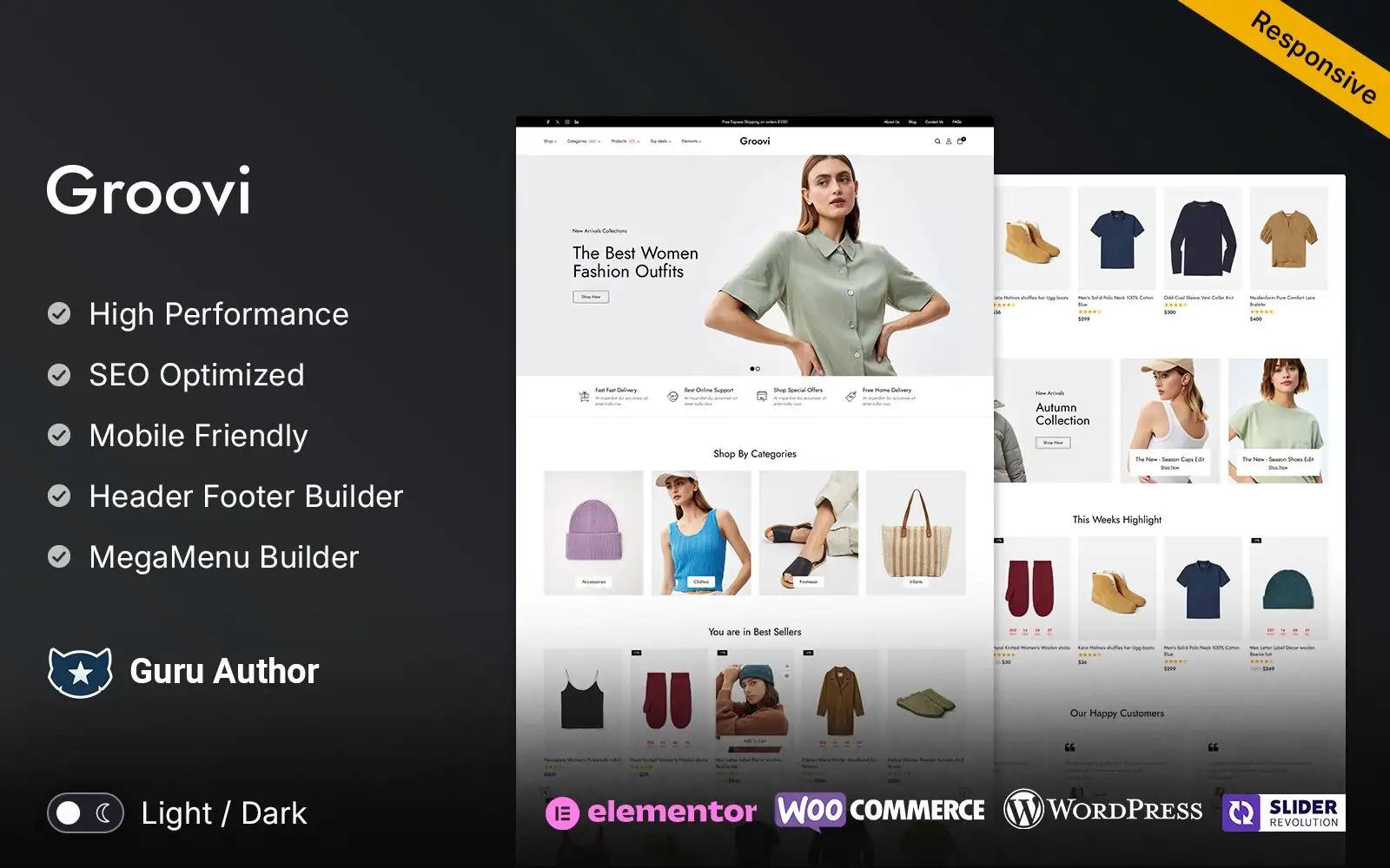 Groovi – Fashion Store Elementor WooCommerce Theme