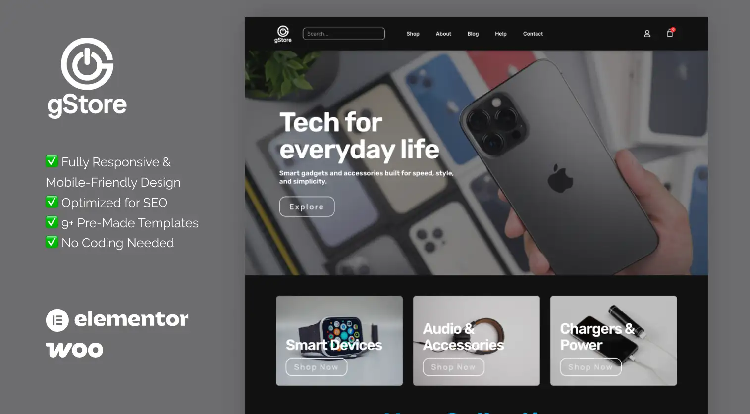 Gstore Elementor Template Kit for Shop Elementor Kit