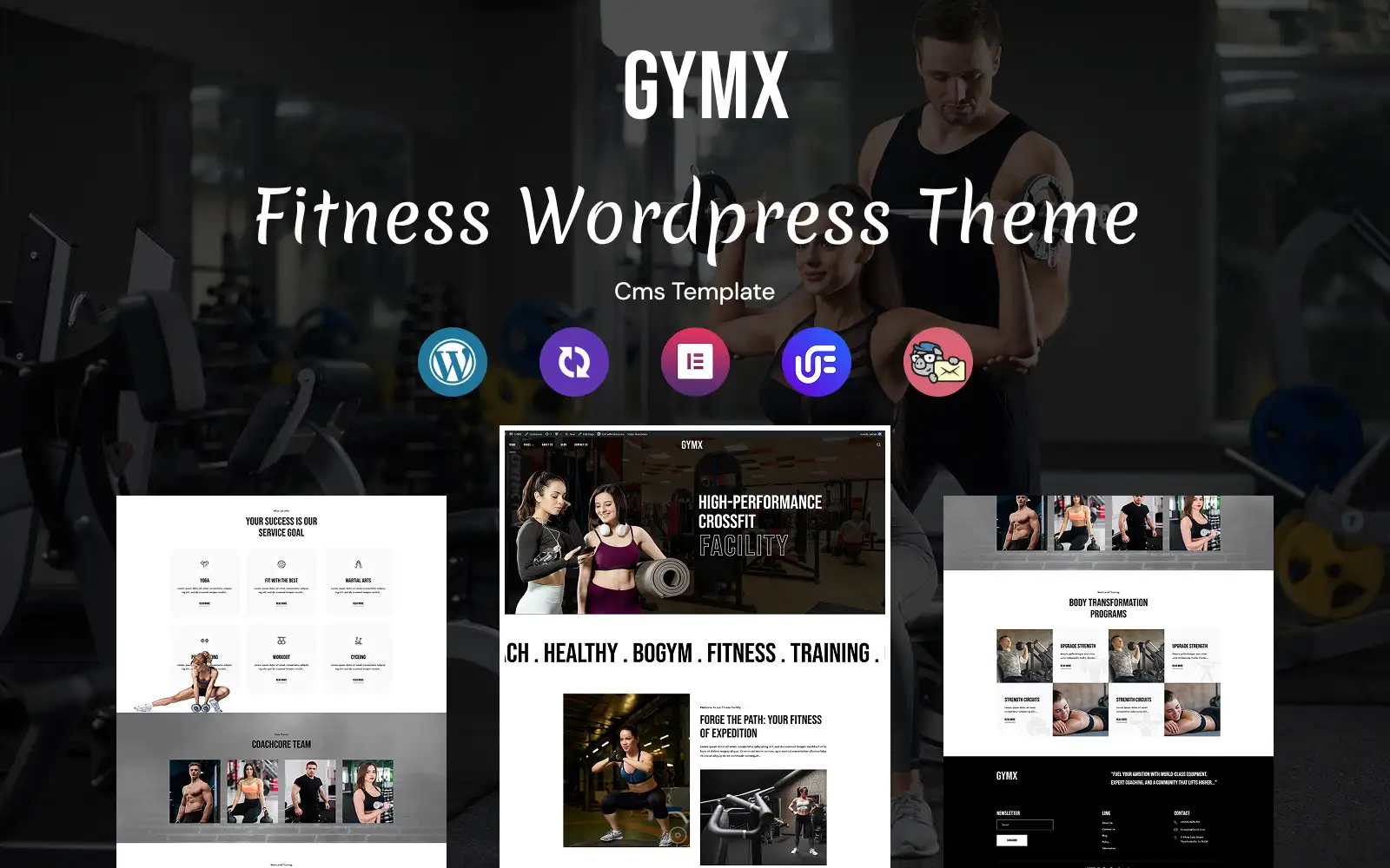 Gymx -GYM And Fitness Multipurpose Responsive WordPress Theme