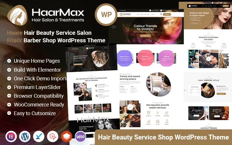 Haarmax – Hair Beauty Salon Hairdresser Barber Shop WordPress Theme