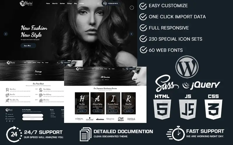 Haira – Hairdresser & Hair Salon WordPress Theme