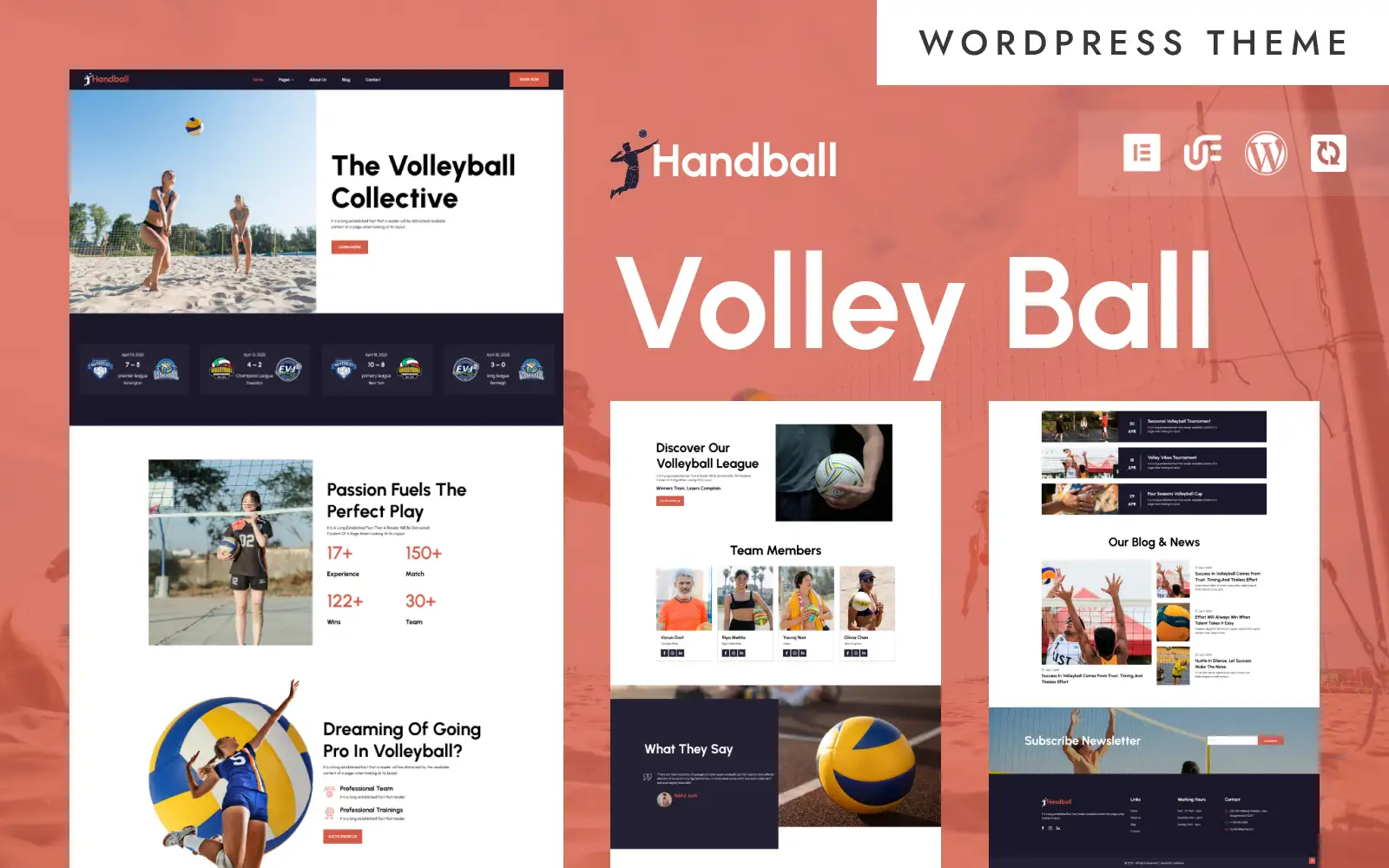 Hand Ball – Volleyball Club, Coaching & Training WordPress Elementor Theme WordPress Theme