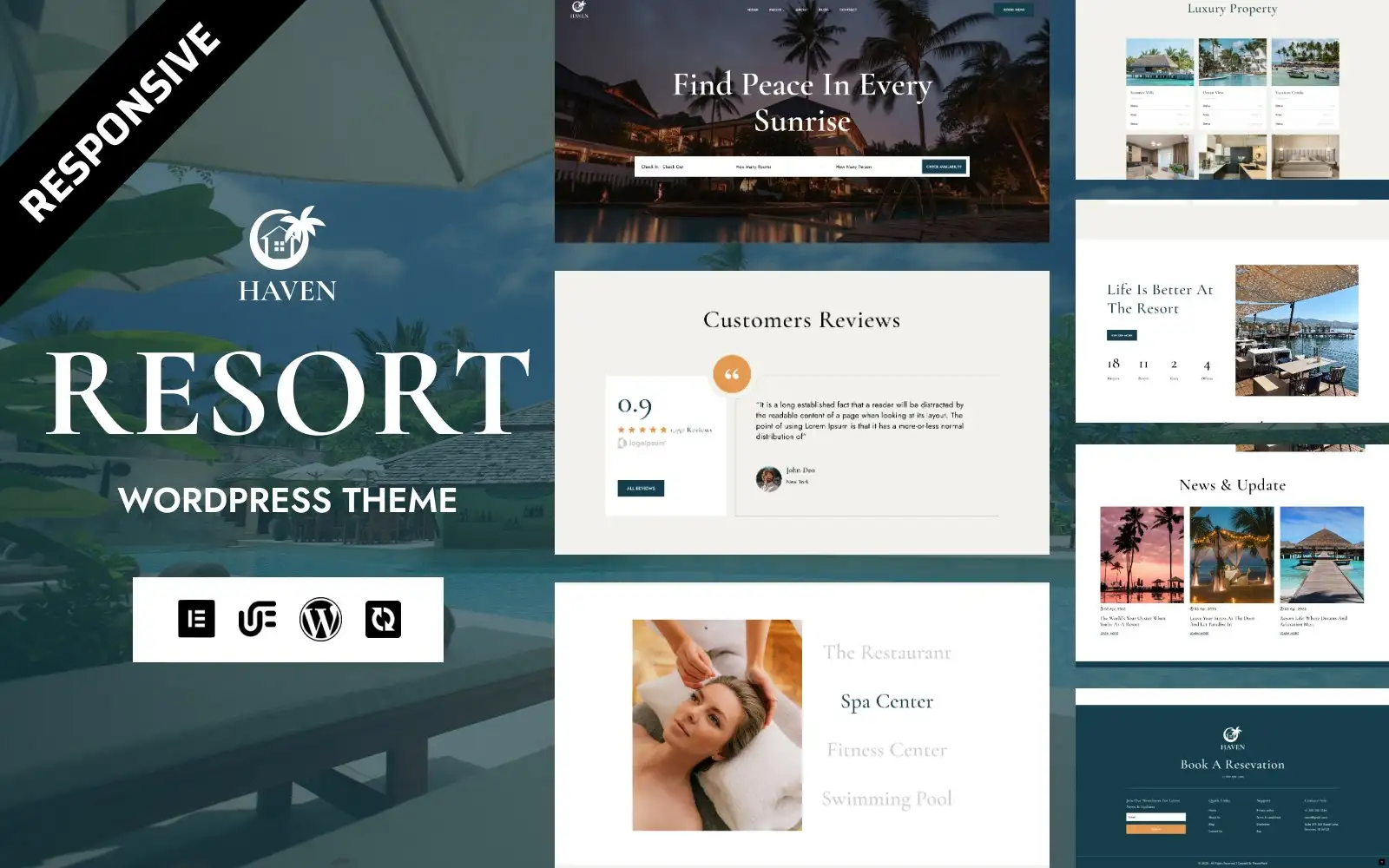 Haven – Wellness Resort & Retreat Center WordPress Elementor Theme WordPress Theme
