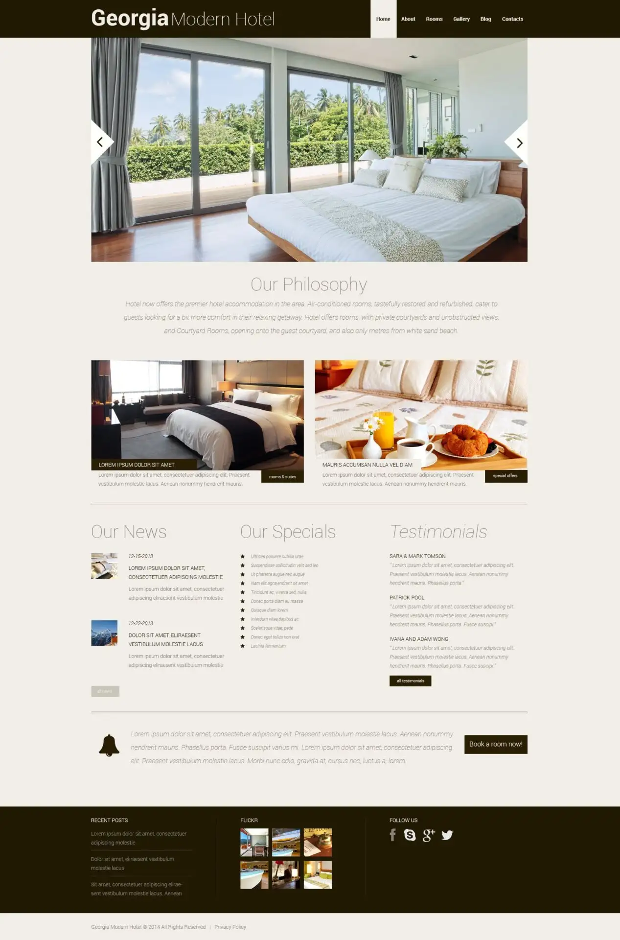 Hotels Responsive WordPress Theme