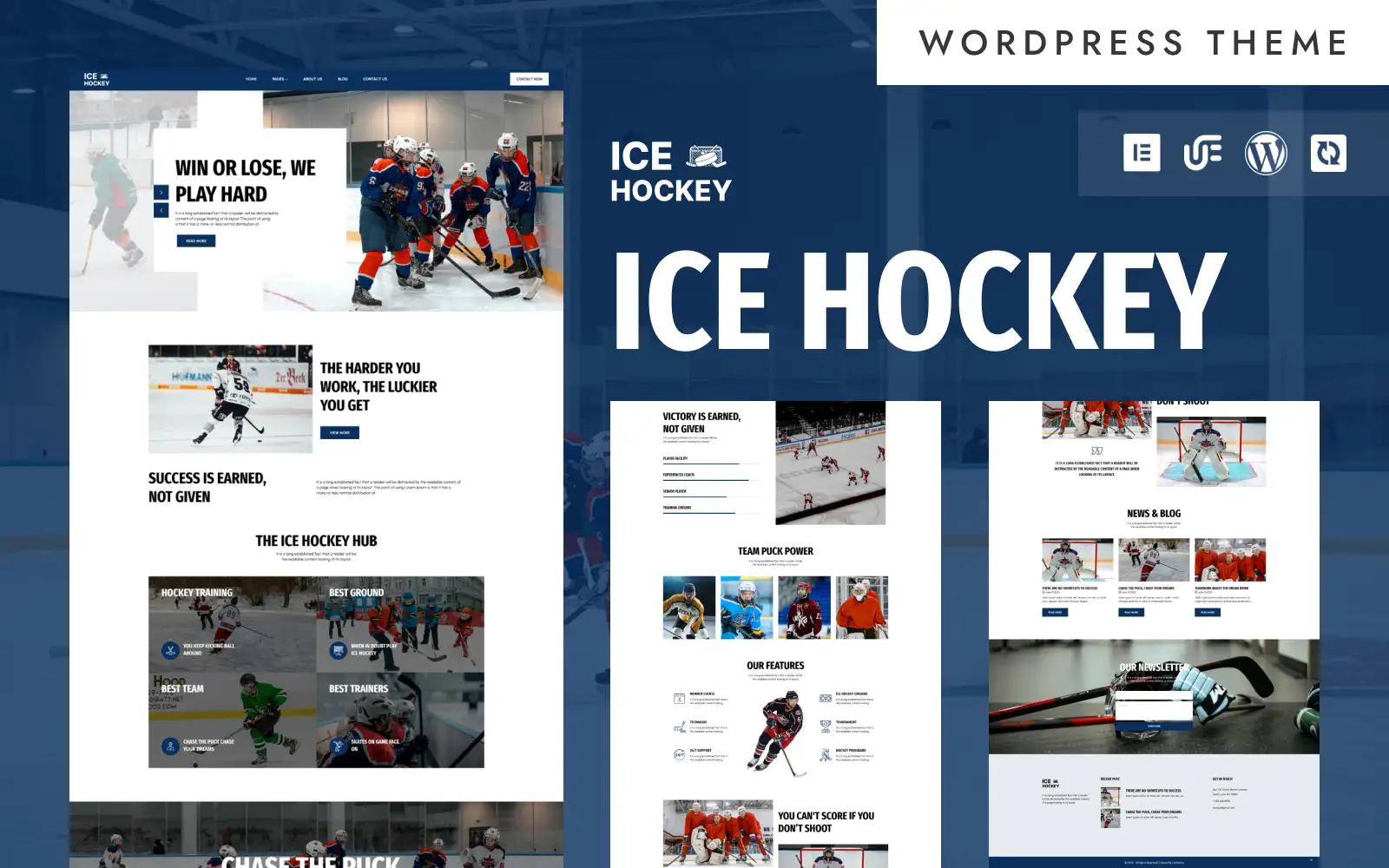 Ice Hockey – Ice Hockey Training & Coaching WordPress Elementor Theme WordPress Theme