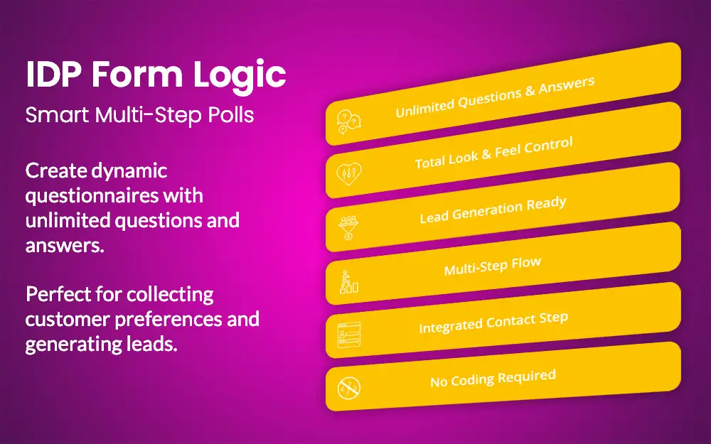 IDP Form Logic – Smart Polls & Multi-Step Surveys Builder for WordPress WordPress Plugin