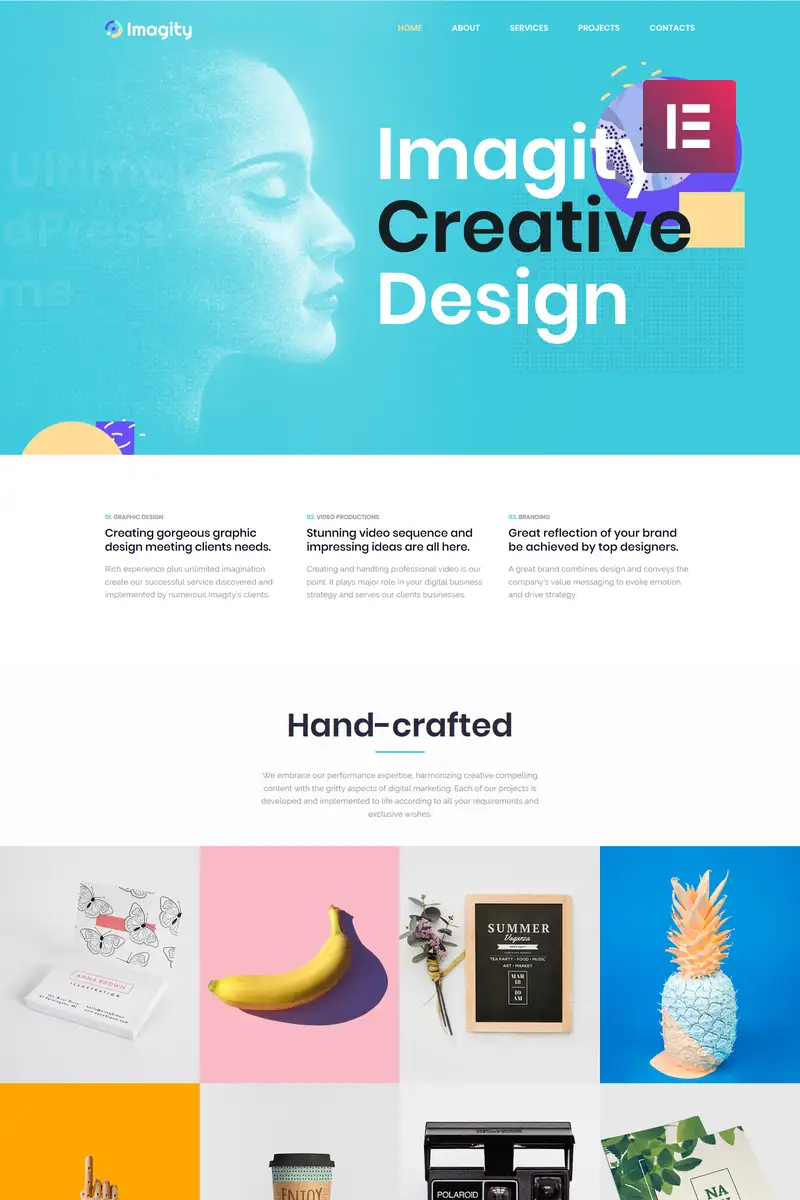 Imagity – Creative Minimal WordPress Elementor Theme WordPress Theme