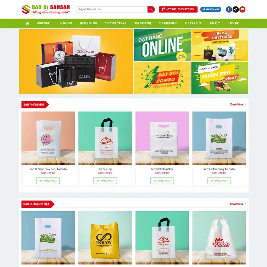 Theme WordPress xưởng in ấn 05
