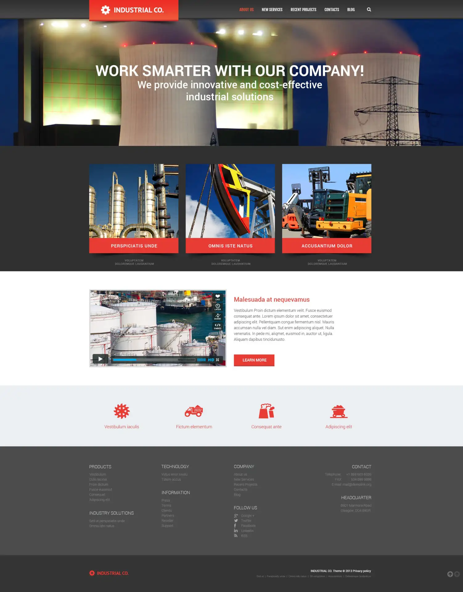 Industrial for Evolution WordPress Theme