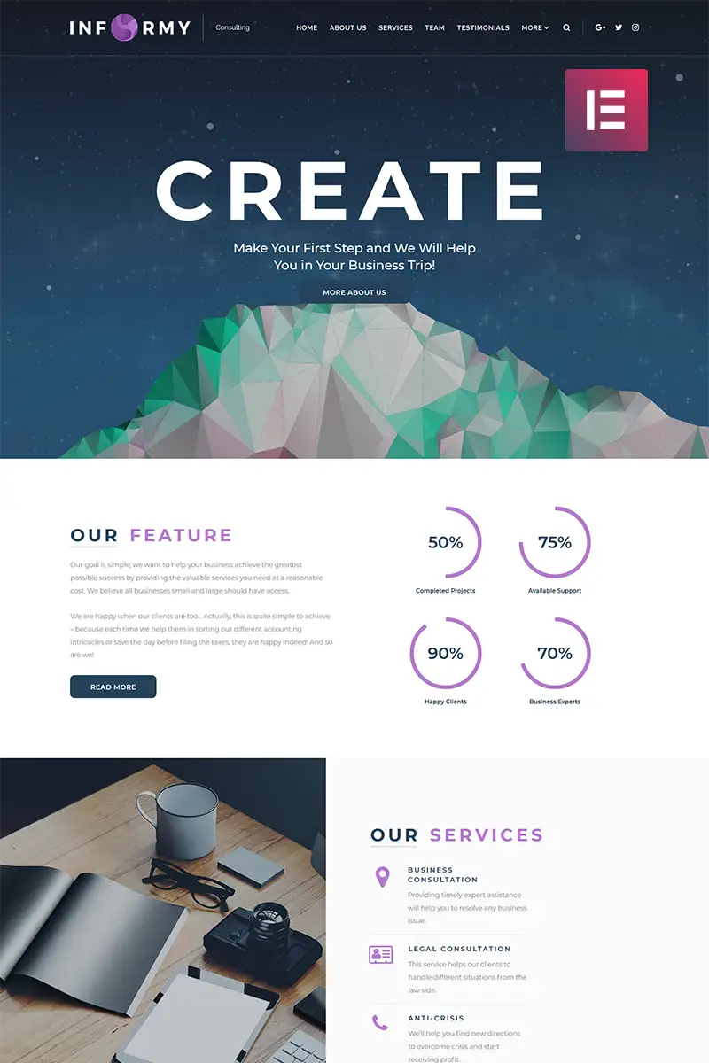 Informy – Consulting Company WordPress Elementor Theme WordPress Theme