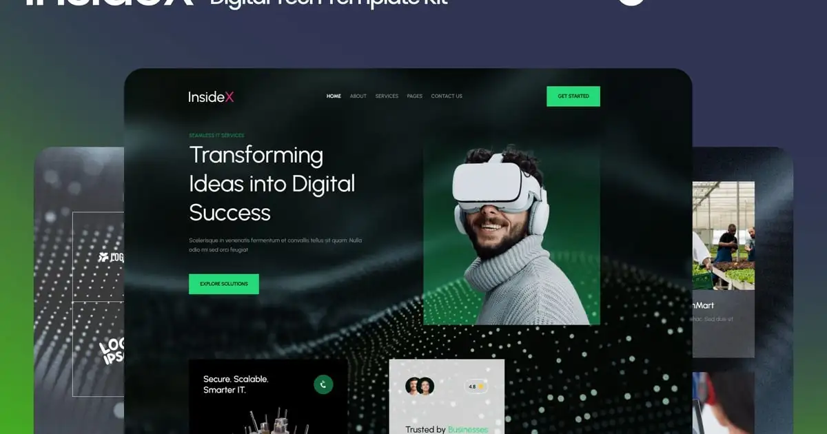 insidex20elementor20cover InsideX – IT Solution & Service Elementor Template Kits