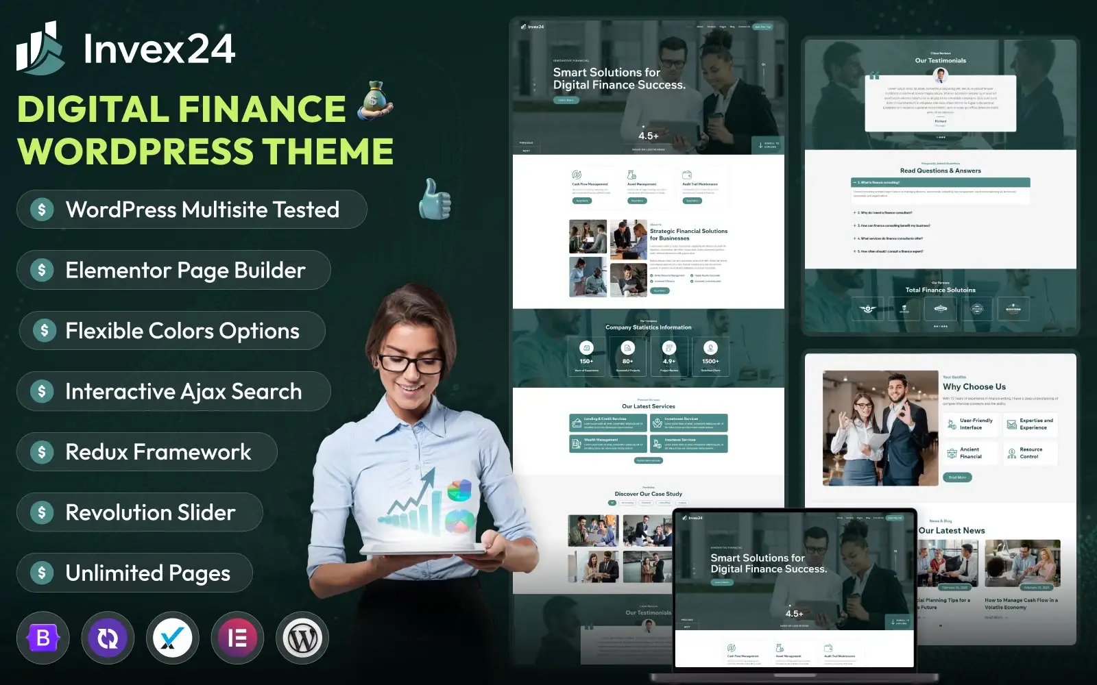 Invex24 – Finance WordPress Theme