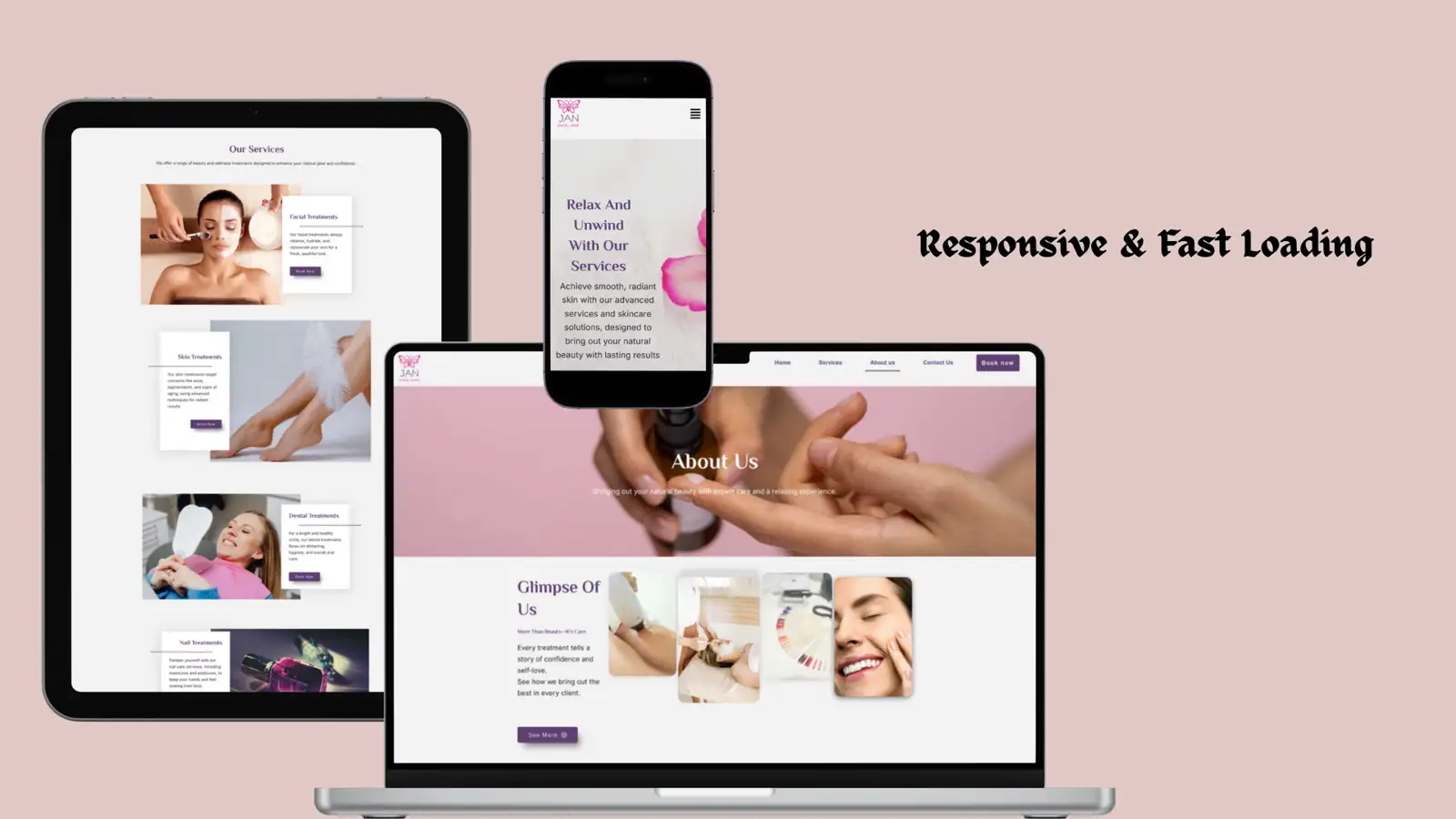 Jan Beauty Center, WordPress Elementor Template Kit for Beauty, Spa, Skincare, Salon & Wellness Elementor Kit