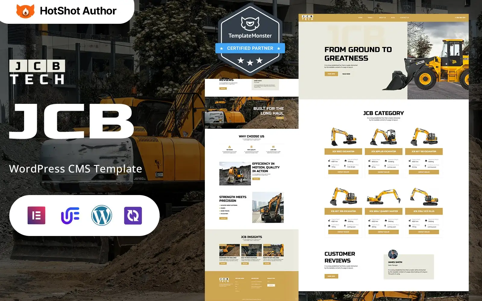 Jcb Tech – JCB Loader & Heavy Duty Machines WordPress Elementor Theme WordPress Theme