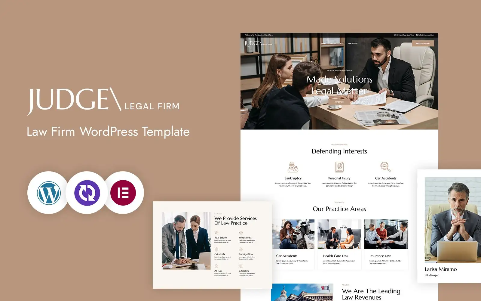 Judge – Law Firm And Lawyer Attorney WordPress Theme WordPress CMS Elementor Template