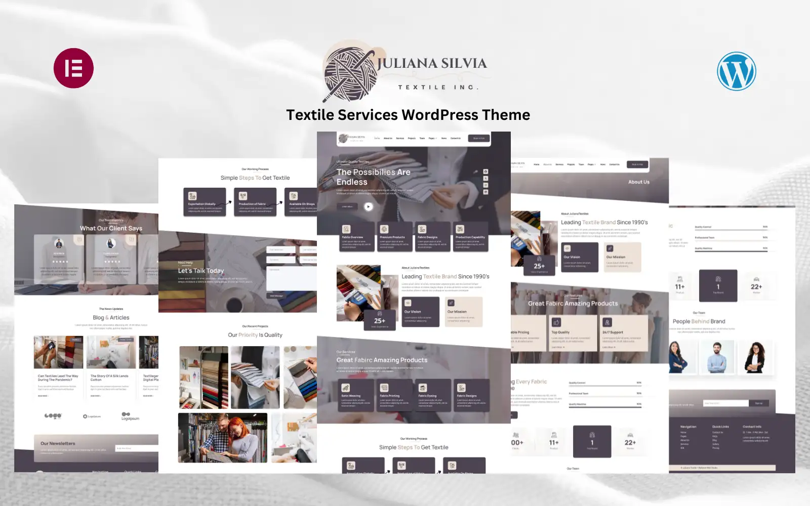 Juliana Textile – Textile Industry & Clothing Services WordPress Theme