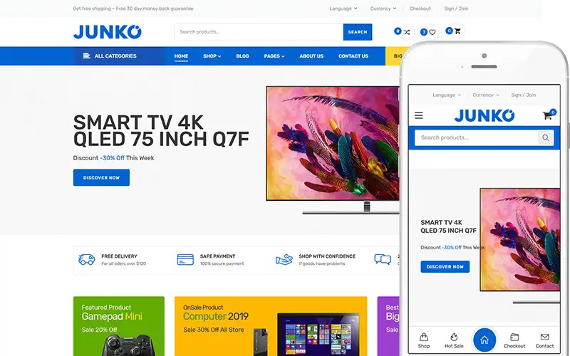 Junko – Digital, Electronics Store WooCommerce WordPress Theme WooCommerce Theme