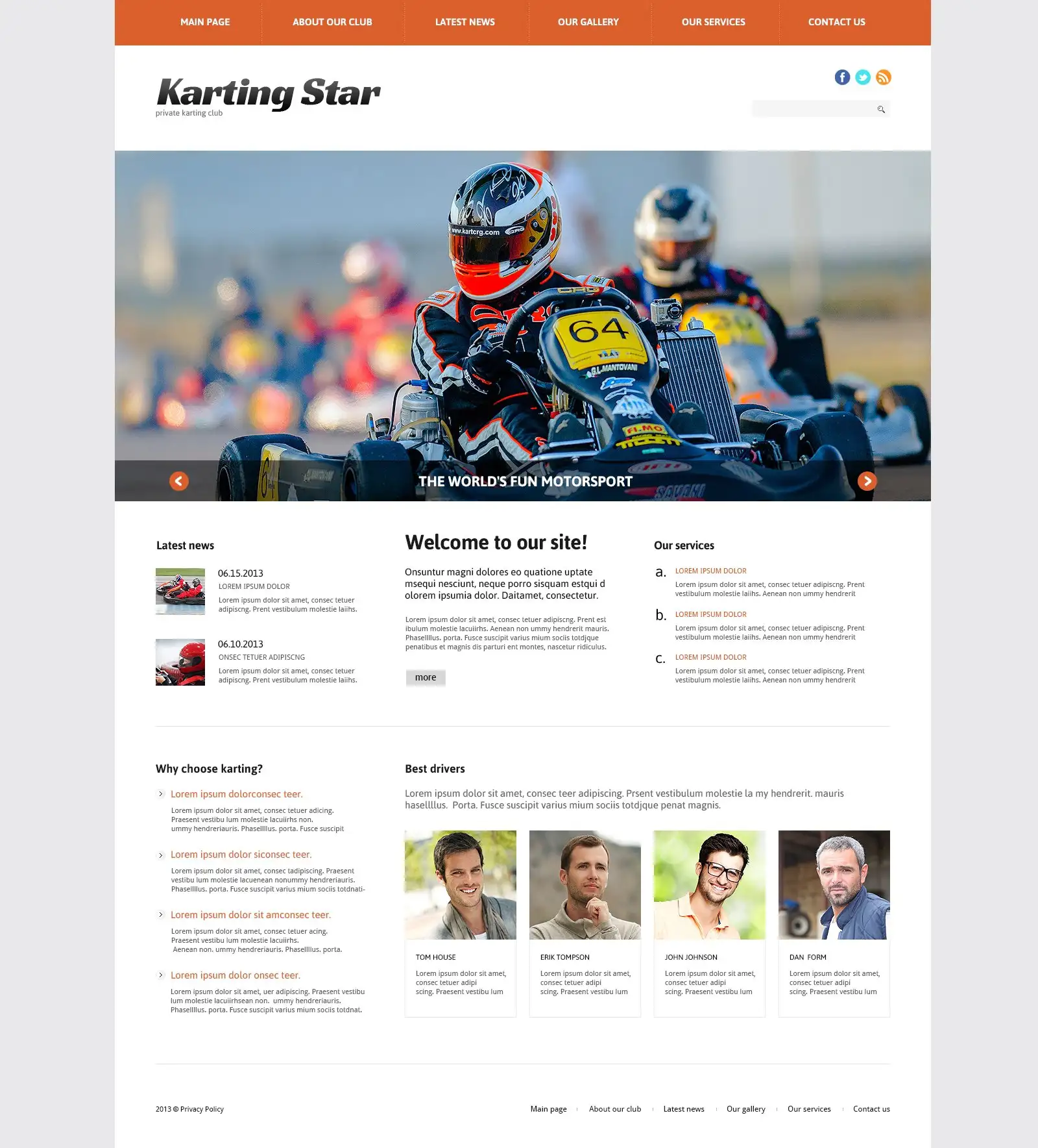 Karting Responsive WordPress Theme