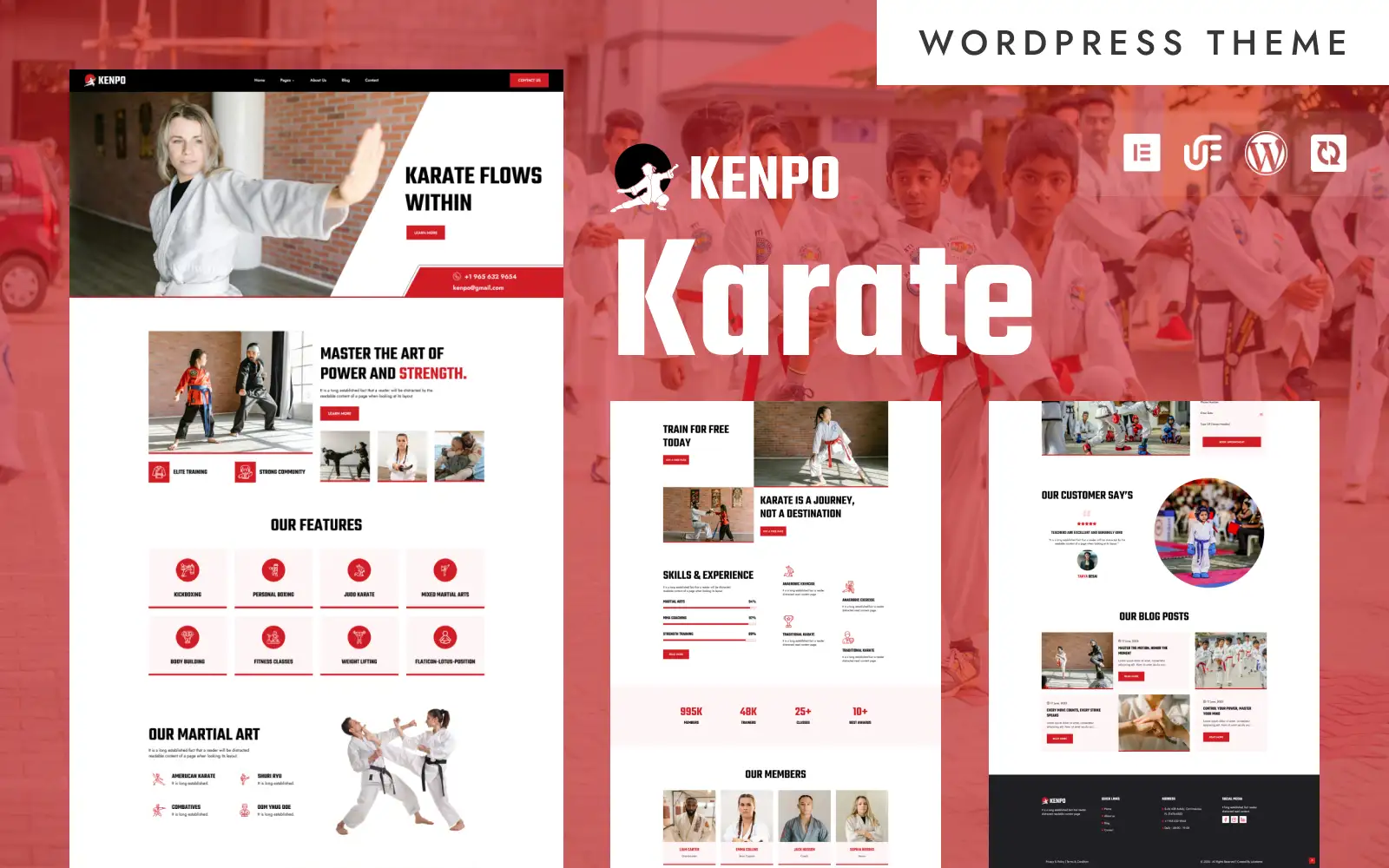 Kenpo – Martial Arts & Karate School WordPress Elementor Theme WordPress Theme
