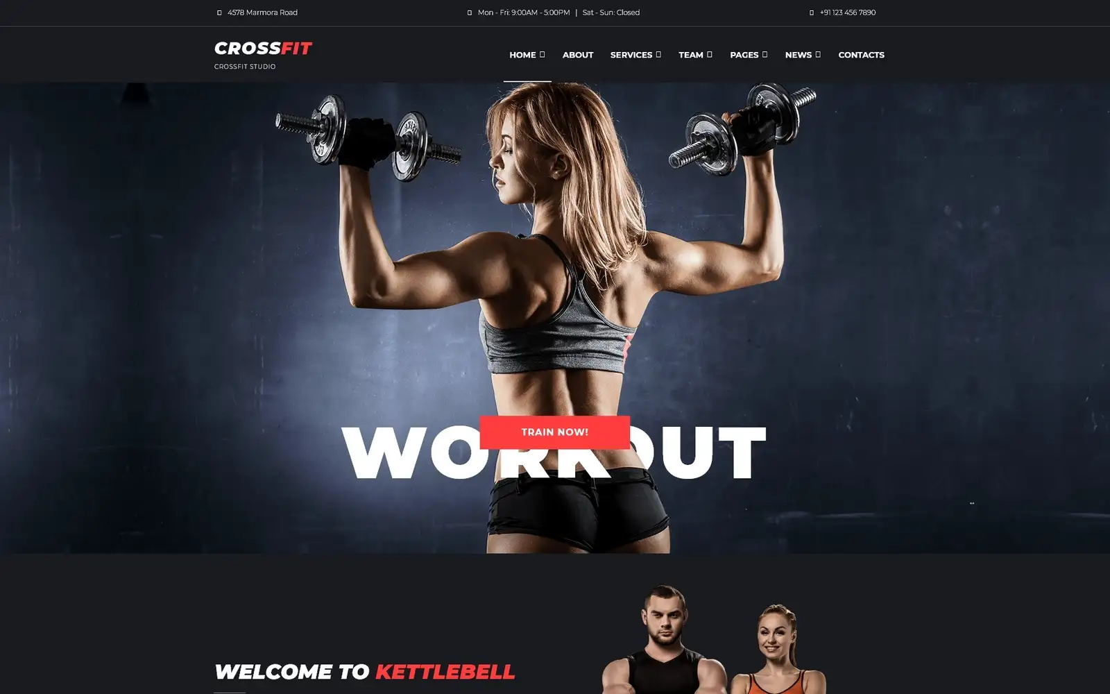 Kettlebell – Dynamic Crossfit Studio WordPress Elementor Theme WordPress Theme