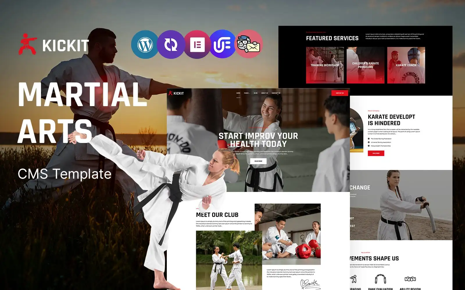 KickIt – Martial Arts School and Club Multipurpose Responsive WordPress Theme