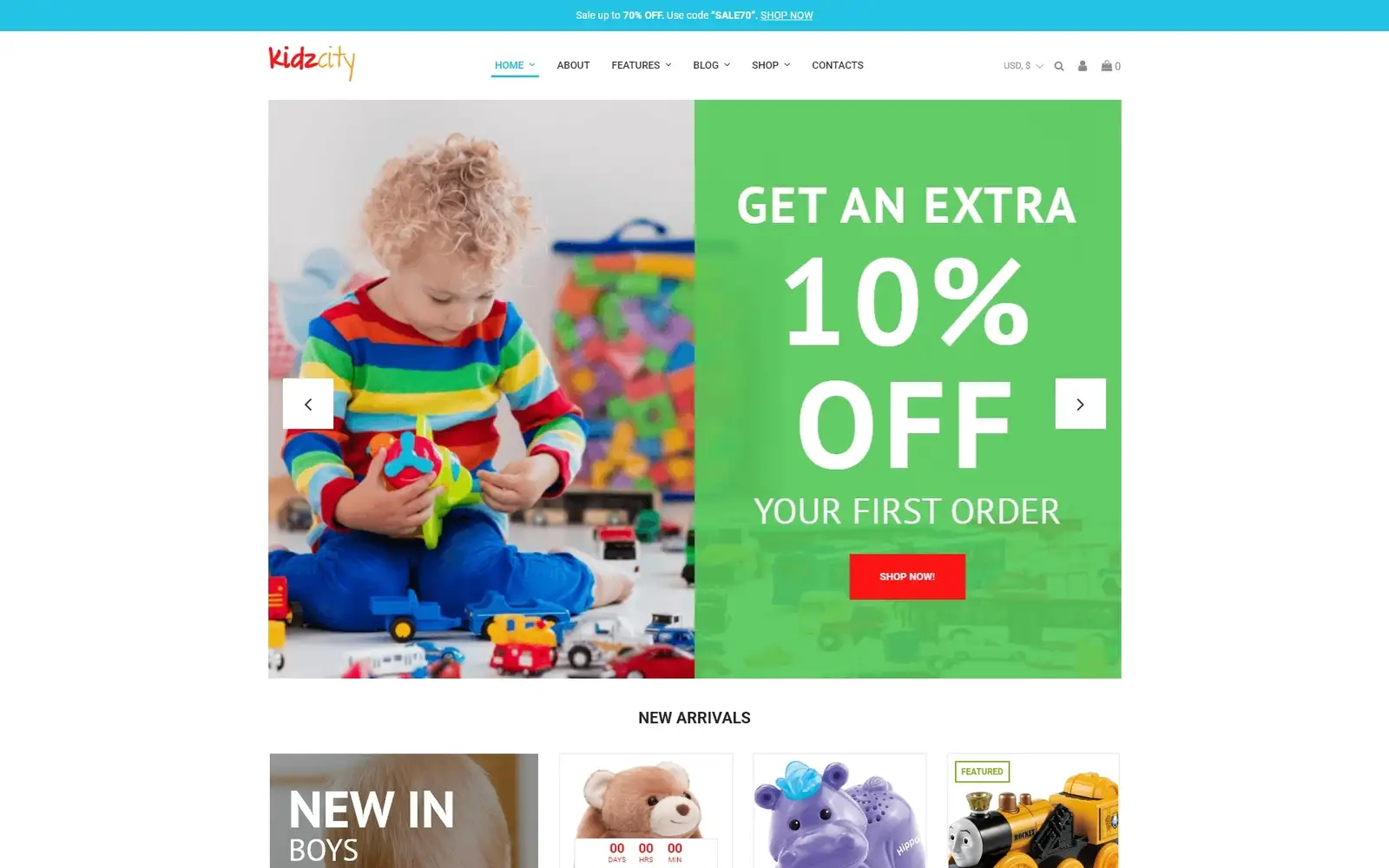 Kidz City – Kids Store Elementor WooCommerce Theme
