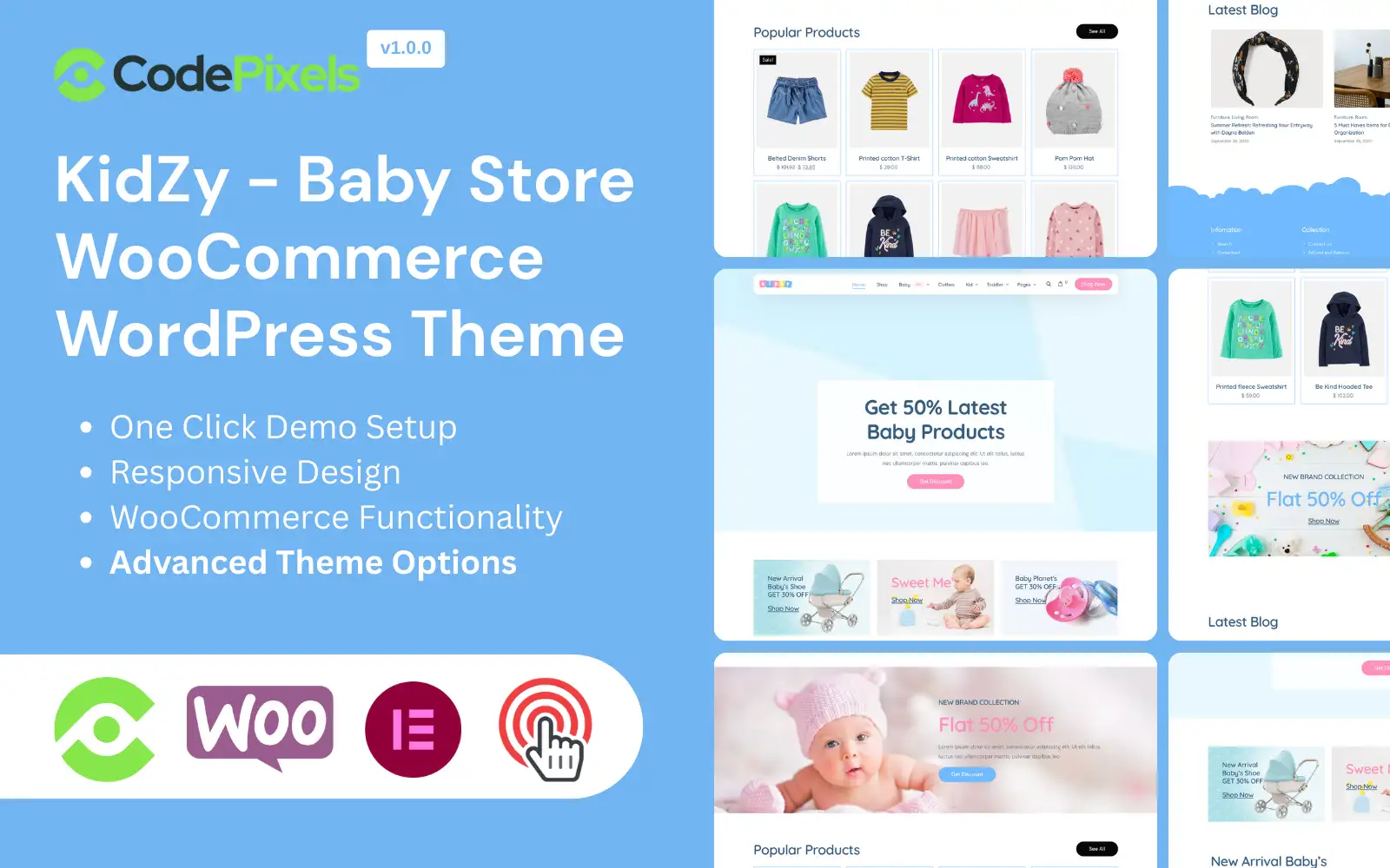KidZy – Baby Store WooCommerce WordPress Theme WooCommerce Theme