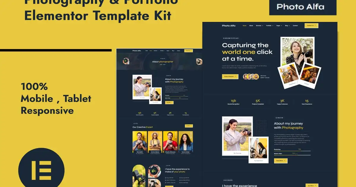 Photo Alfa – Photography & Portfolio Elementor Pro Template Kit